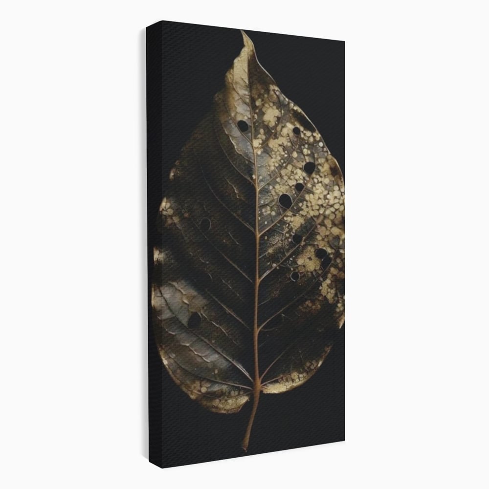 Tablou canvas cu tablou canvas cu frunza uscata, fara rama, pe sasiu de lemn